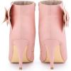 imageAllegra K Womens Pointy Toe Bow Stiletto Heel Ankle BootsPink