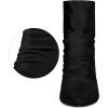 imageAllegra K Womens Pointy Toe Slouch Back Zipper Stiletto Heel Ankle BootsBlack