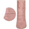 imageAllegra K Womens Pointy Toe Slouch Back Zipper Stiletto Heel Ankle BootsDust Pink