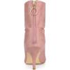 imageAllegra K Womens Pointy Toe Slouch Back Zipper Stiletto Heel Ankle BootsDust Pink