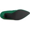 imageAllegra K Womens Pointy Toe Slouch Back Zipper Stiletto Heel Ankle BootsEmerald Green