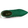 imageAllegra K Womens Pointy Toe Slouch Back Zipper Stiletto Heel Ankle BootsEmerald Green