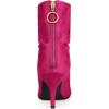 imageAllegra K Womens Pointy Toe Slouch Back Zipper Stiletto Heel Ankle BootsHot Pink