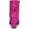 imageAllegra K Womens Round Toe Block Heels Sequin Ankle BootsHot Pink