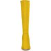 imageAllegra K Womens Side Zipper Chunky Heel Knee High Yellow Boots 10 M US 