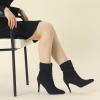 imageAllegra K Womens Slouch Pointy Toe Sock Boots Stiletto Heels Ankle BootsBlack