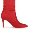 imageAllegra K Womens Slouch Pointy Toe Sock Boots Stiletto Heels Ankle BootsRed
