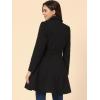 imageAllegra K Womens Winter Overcoat Turn Down Collar Belted Double Breasted Long CoatBlack