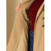 imageAllegra K Womens Winter Overcoat Turn Down Collar Belted Double Breasted Long CoatKhaki