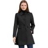 imageAllegra K Womens 2025 Coat Winter Classic Vintage MidLength Lapel Collar Single Breasted OvercoatBlack
