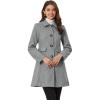 imageAllegra K Womens 2025 Coat Winter Classic Vintage MidLength Lapel Collar Single Breasted OvercoatGrey
