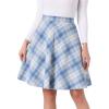 imageAllegra K Womens Plaids Vintage Tartan Elastic Waist Knee Length ALine SkirtBlue Beige