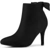 imageAllegra K Womens Pointed Toe Stiletto Heel Ankle BootsBlack