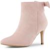 imageAllegra K Womens Pointed Toe Stiletto Heel Ankle BootsDustpink
