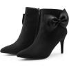 imageAllegra K Womens Pointy Toe Bow Stiletto Heel Ankle BootsBlack