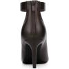 imageAllegra K Back Zip Stiletto Heel Pointy Toe Booties for WomenDark Brown