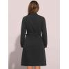 imageAllegra K Denim Dress for Womens Long Sleeve Button Down ALine Belted Classic Jean DressesBlack