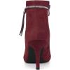 imageAllegra K Womens Bling Rhinestone Pointed Toe Stiletto Heels Ankle BootsBurgundy