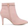 imageAllegra K Womens Bling Rhinestone Pointed Toe Stiletto Heels Ankle BootsDust Pink