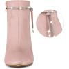imageAllegra K Womens Bling Rhinestone Pointed Toe Stiletto Heels Ankle BootsDust Pink