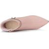 imageAllegra K Womens Bling Rhinestone Pointed Toe Stiletto Heels Ankle BootsDust Pink