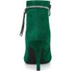 imageAllegra K Womens Bling Rhinestone Pointed Toe Stiletto Heels Ankle BootsEmerald Green