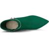 imageAllegra K Womens Bling Rhinestone Pointed Toe Stiletto Heels Ankle BootsEmerald Green