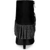 imageAllegra K Womens Fringe Heels Boot Rhinestone Stiletto Heel Ankle BootsBlack