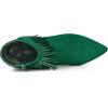 imageAllegra K Womens Fringe Heels Boot Rhinestone Stiletto Heel Ankle BootsEmerald Green