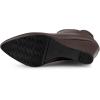 imageAllegra K Womens Pointed Toe Zipper Wedge Heel Ankle BootiesCoffee