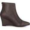 imageAllegra K Womens Pointed Toe Zipper Wedge Heel Ankle BootiesCoffee