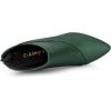 imageAllegra K Womens Pointed Toe Zipper Wedge Heel Ankle BootiesDark Green