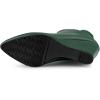 imageAllegra K Womens Pointed Toe Zipper Wedge Heel Ankle BootiesDark Green