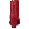 imageAllegra K Womens Pointed Toe Zipper Wedge Heel Ankle BootiesRed