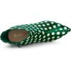 imageAllegra K Womens Polka Dots Pointed Toe Stiletto Heel Satin Ankle BootsDark Green
