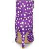 imageAllegra K Womens Polka Dots Pointed Toe Stiletto Heel Satin Ankle BootsPurple
