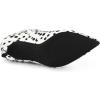 imageAllegra K Womens Polka Dots Pointed Toe Stiletto Heel Satin Ankle BootsWhite