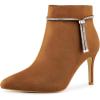 imageAllegra K Womens Bling Rhinestone Pointed Toe Stiletto Heels Ankle BootsBrown