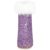 image:imageAllegra K Sparkly Glitter Boots for Women Square Toe Chunky Heel Faux Fur Ankle BootsPurple