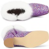 image:imageAllegra K Sparkly Glitter Boots for Women Square Toe Chunky Heel Faux Fur Ankle BootsPurple