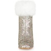 image:imageAllegra K Sparkly Glitter Boots for Women Square Toe Chunky Heel Faux Fur Ankle BootsSilver