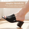 image:imageAllegra K Womens Square Toe Slip on Chunky Heel Slides SandalsBlack2