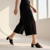 image:imageAllegra K Womens Square Toe Slip on Chunky Heel Slides SandalsBlack2
