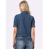 image:imageAllegra K Casual Jean Jacket for Womens Short Puff Sleeves ButtonDown Denim JacketRetro Blue