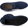 image:imageAllegra K Womens Ankle Zip Platform High Heel Navy Blue Mid Calf Boots 8 M US