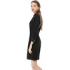 image:imageAllegra K Womens Denim Dresses Spring Summer Button Down 34 Sleeve 2026 Jean Mini DressBlack