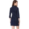 image:imageAllegra K Womens Denim Dresses Spring Summer Button Down 34 Sleeve 2026 Jean Mini DressDeep Blue