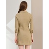 image:imageAllegra K Womens Denim Dresses Spring Summer Button Down 34 Sleeve 2026 Jean Mini DressLight Khaki