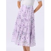 image:imageAllegra K Womens Floral Skirt Chiffon Aline Long Tiered Ruffle Boho Summer Midi SkirtsPurple Floral