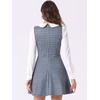 image:imageAllegra K Womens Peter Pan Collar Contrast Color Button Decor ALine Preppy Plaid Mini DressBlue